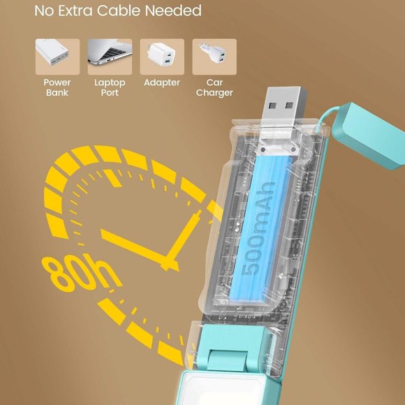 USB Rechargeable Book Light for Reading in Bed, Portable Clip-on LED 1 Pack - Picture 7 of 14